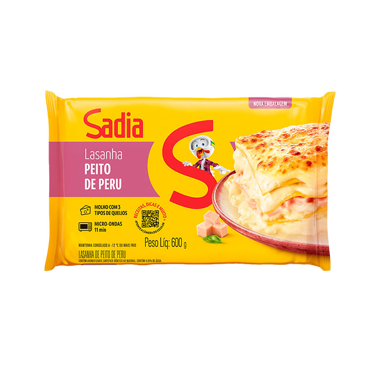 Lasanha Peito de Peru Sadia Caixa 600g