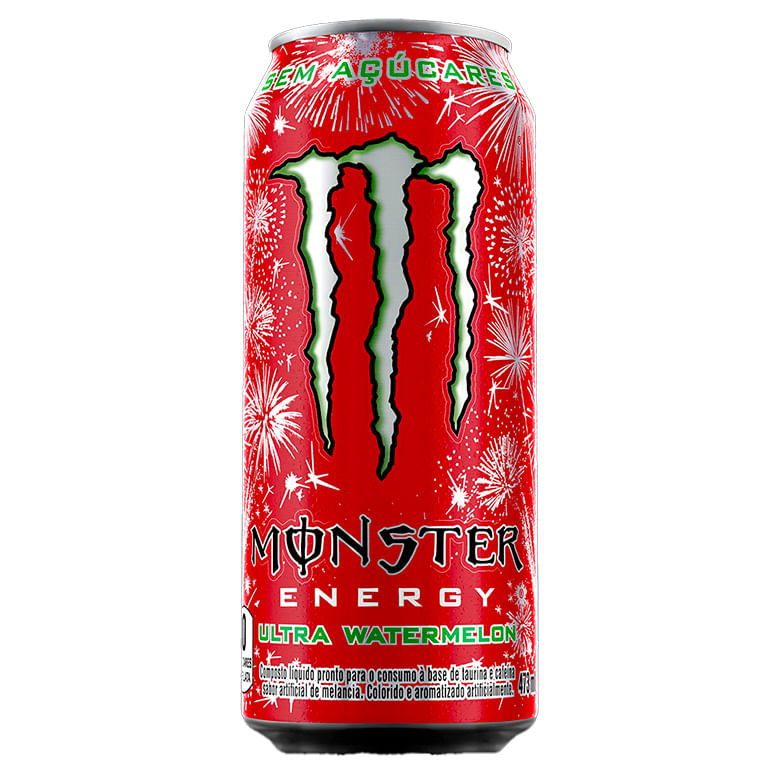 Energético Monster Energy Watermelon Zero Lata 473ml - Covabra