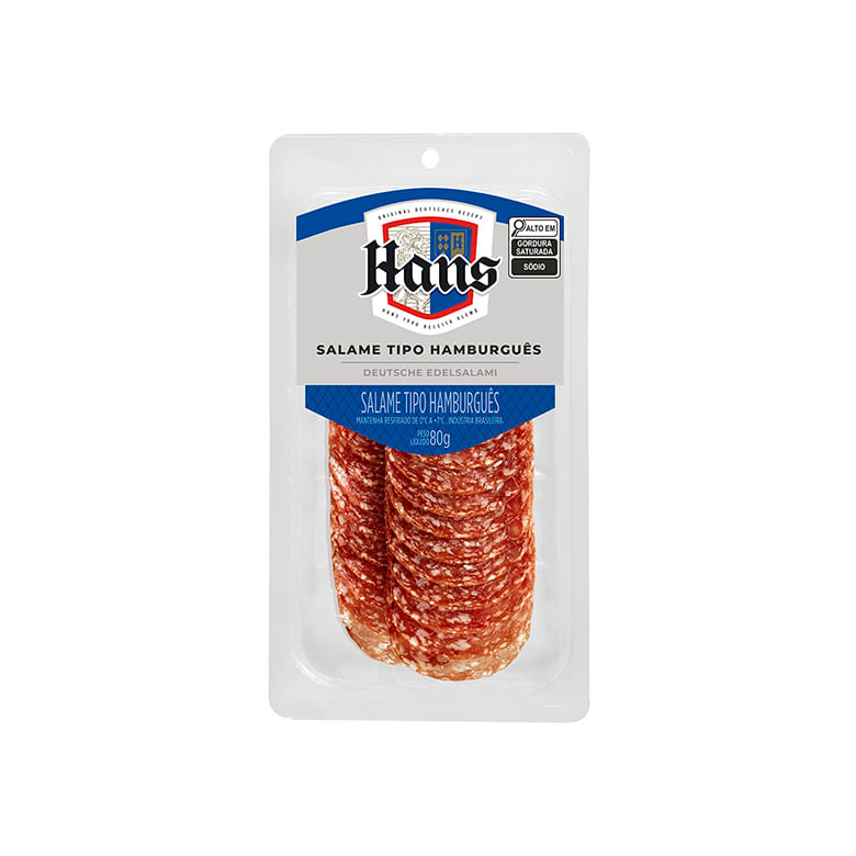 Salame Hamburgues Hans Fatiado 80g