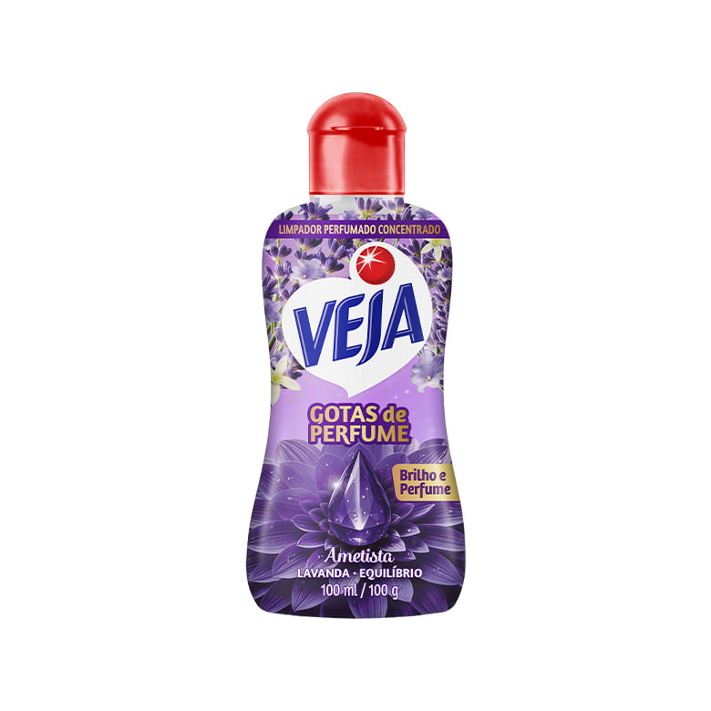 Limpador Veja Perfumado Concentrado Ametista Lavanda 100 ml - Covabra
