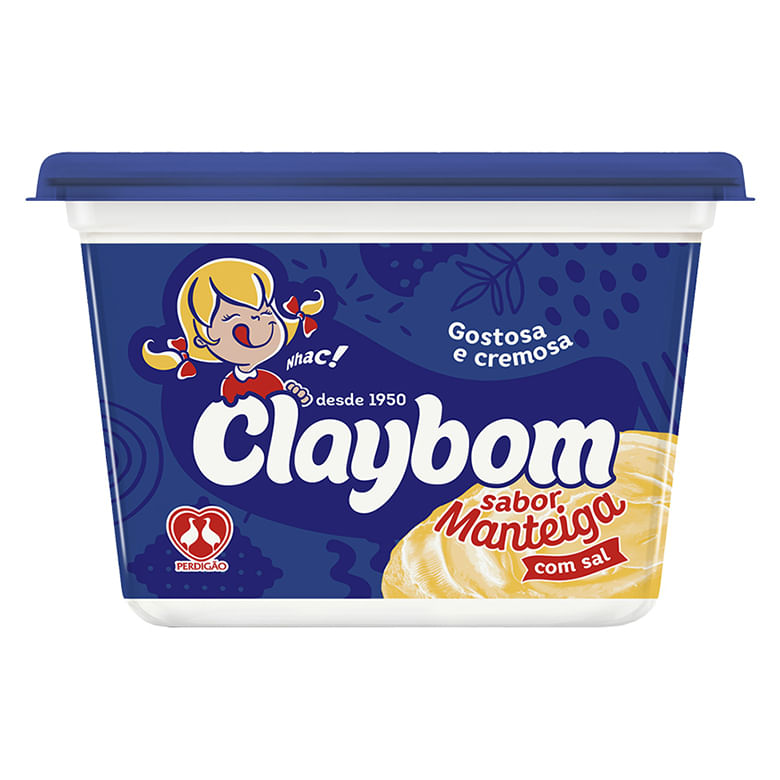 Margarina Claybom Sabor manteiga - Com sal Pote com 500g