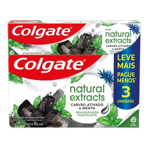Creme Dental Colgate Naturals Carvão Ativado Leve Mais Pague Menos 90 g