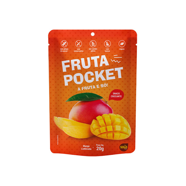 Snack Fruta Pocket Liofilizado Z. Açúcar Veg. Manga 20g - Covabra