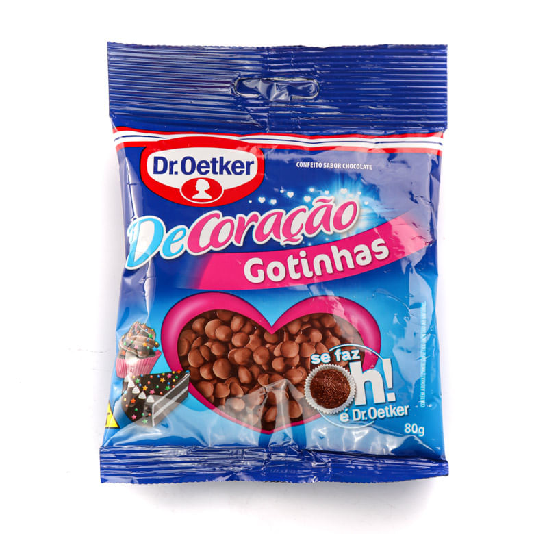 Confeitos Dr.Oetker Decorfesta Gotas de Chocolate 80g - Covabra