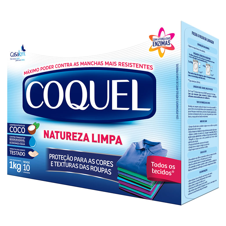 Lava Roupas Coquel Natureza Limpa 800g - Covabra