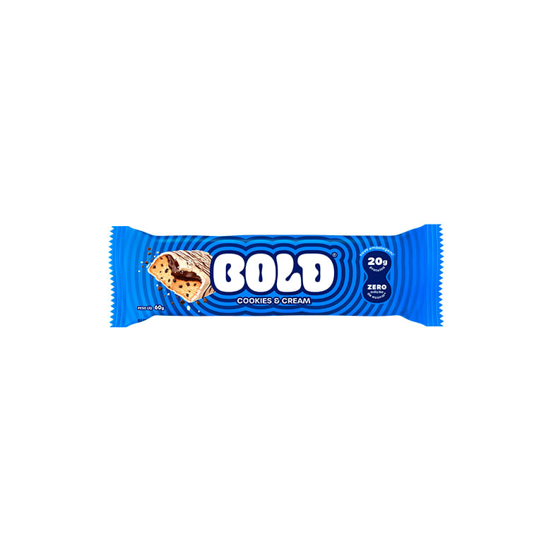 Barra Bold 20g Proteína Zero Açucar Cookies & Cream 60g