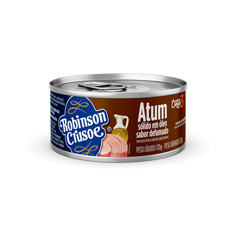 Atum Sólido em Óleo sabor Defumado Robinson Crusoé 170g