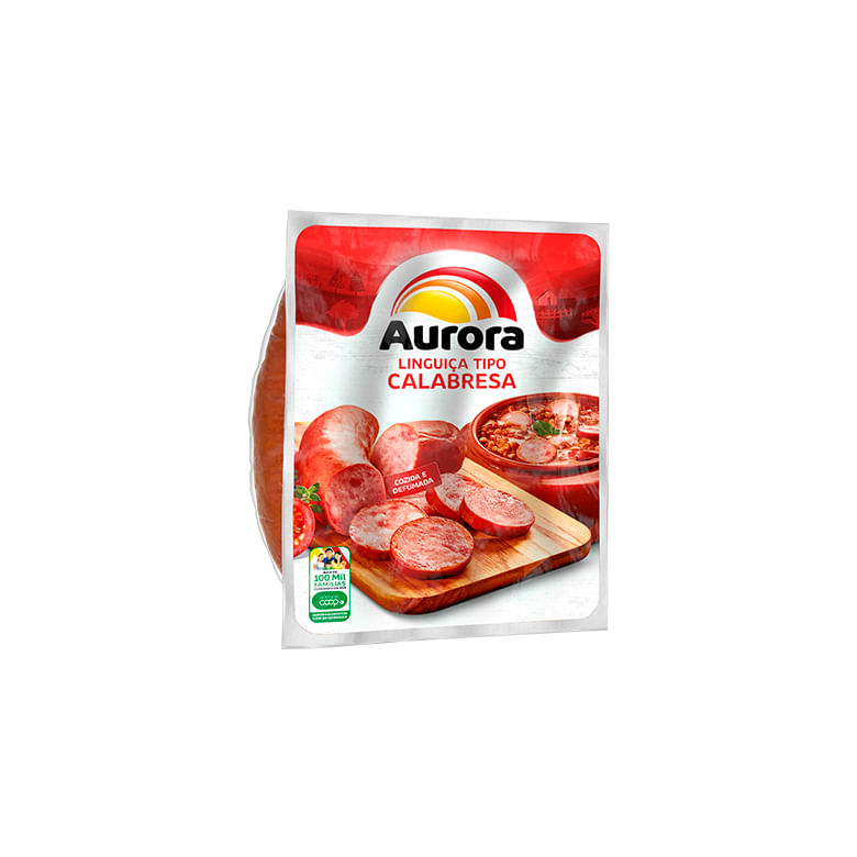 Linguiça Calabresa Aurora Resfriada Defumada Pacote com 400g