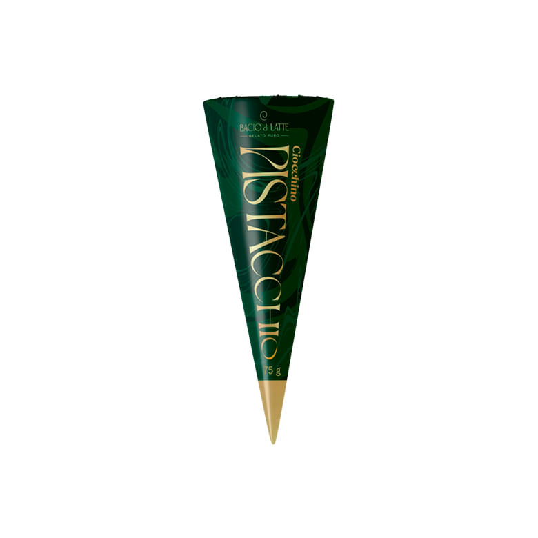 Sorvete Bacio Di Latte Cone Ciocchino Pistacchio 1un - Covabra