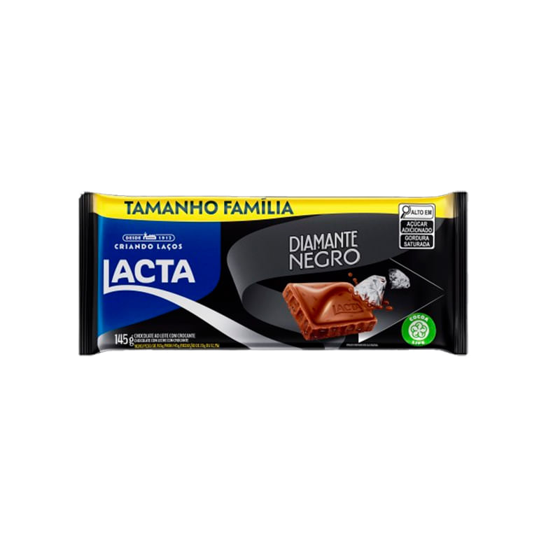 Chocolate Lacta Tablete Diamante Negro 145g