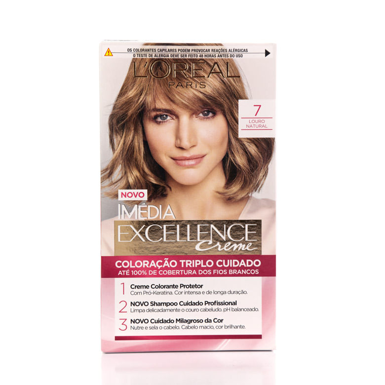 Coloração Imédia Excellence Creme N°7 Louro Natural