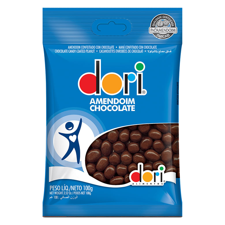 Amendoim com Chocolate Confeitos Dori 100g