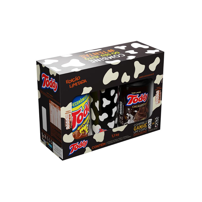 Achocolatado em Pó Toddy 800gr + Toddy Cacauzera 300gr Grátis Copo