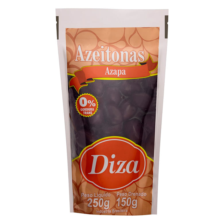 Azeitona Preta em Conserva Azapa Diza Sachê 150g