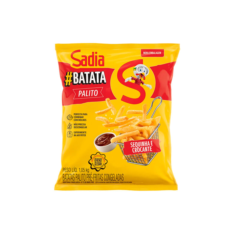 Batata Pré-Frita Palito Congelada Sadia Pacote 1,05kg