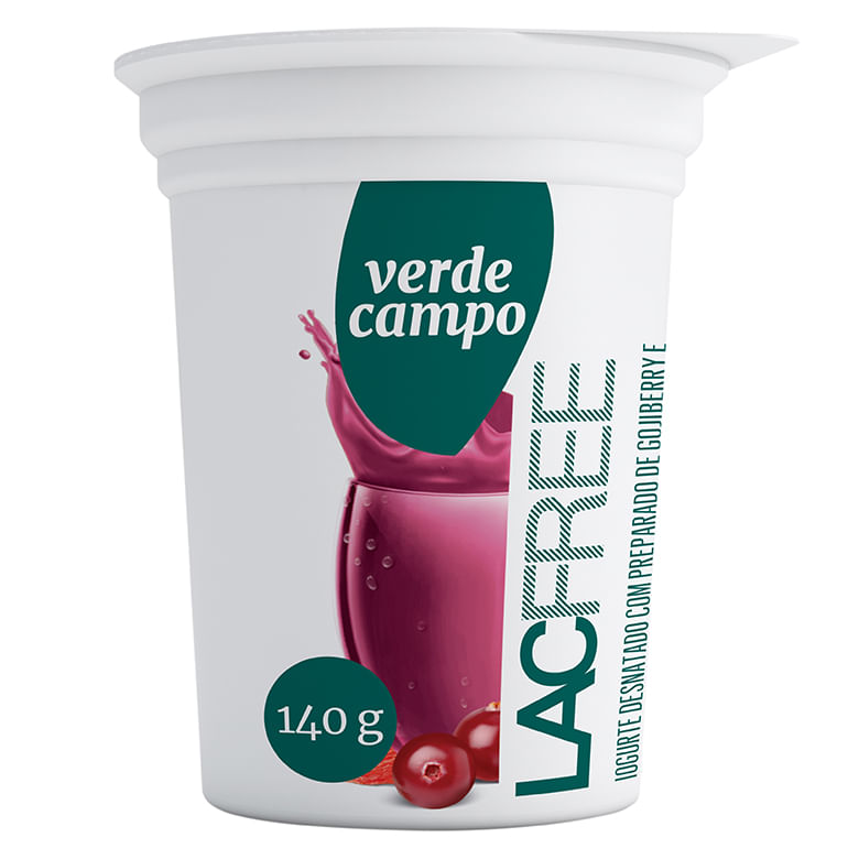 Iogurte Lacfree sem Lactose Goji Berry e Cranberry 140g - Covabra
