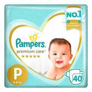 Fralda Pampers Premium Care P com 40Unidades