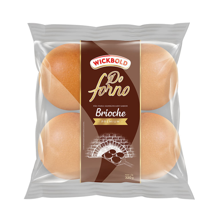 Pão para Hambúrguer Brioche Premium Do Forno Wickbold 320g