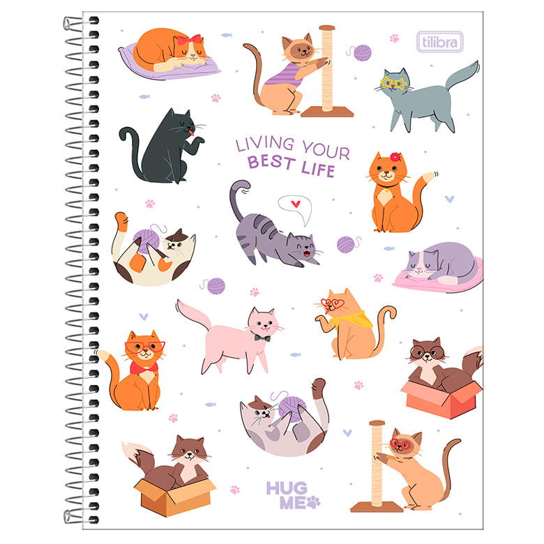 Caderno Universitário Tilibra Capa Dura Hug Me 10 Matérias 160 Folhas Un