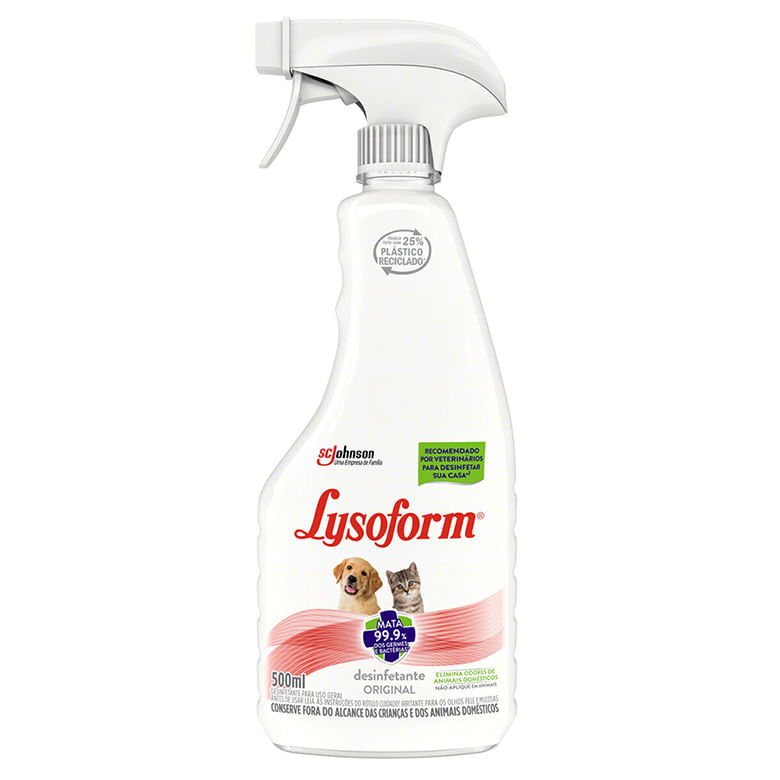 Desinfetante Lysoform Pet Original 500ml Un - Covabra