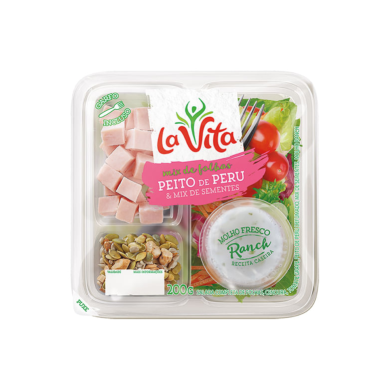 Salada Completa La Vita Peito de Peru 200g - Covabra