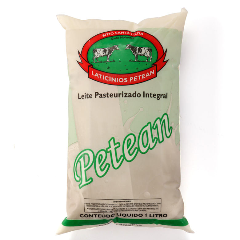 Leite Petean Pasteurizado Integral Saco 1l - Covabra