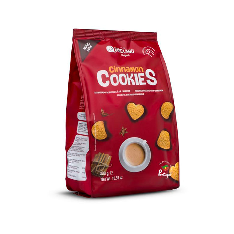 Biscoito Biscland Cinnamon Cookies 300g - Covabra