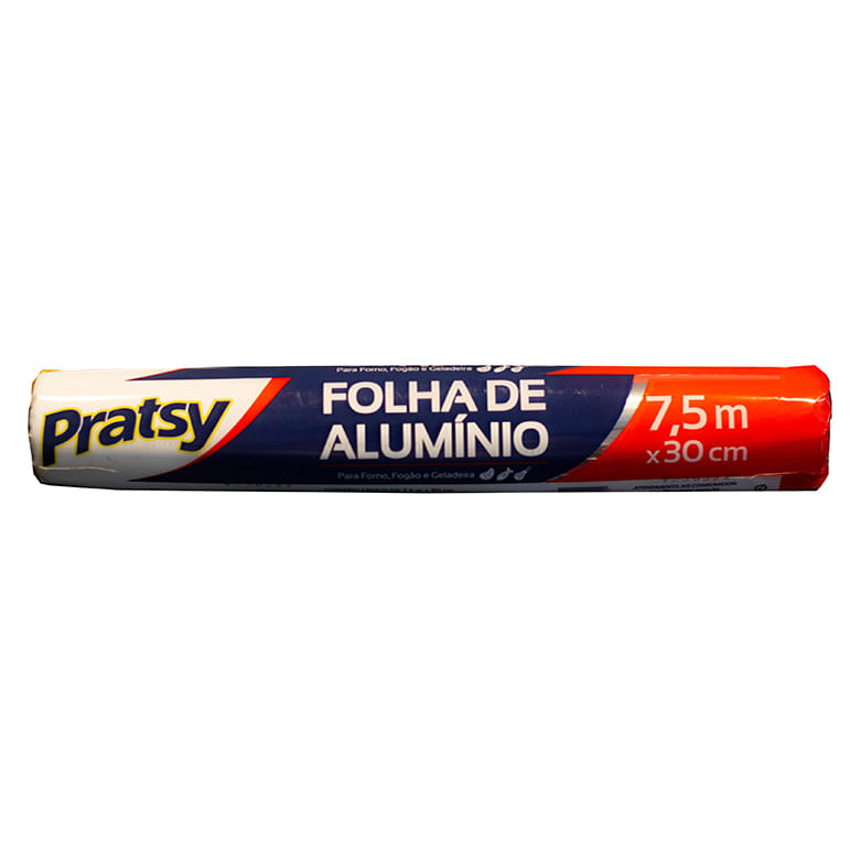 Folha de Alumínio Pratsy 0,30x7,5m Rolo