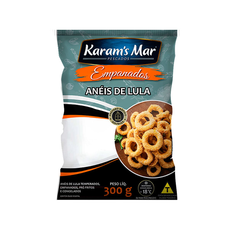 Anéis De Lula Karams Empanados Airfryer 300g