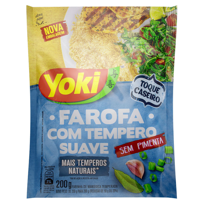 Farofa Pronta Yoki 250g Mand.Suave