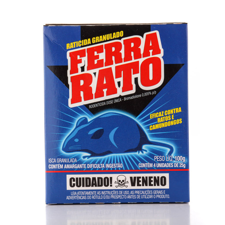 Iscas Mata Ratos Ferra Rato Granulado 100g - Covabra