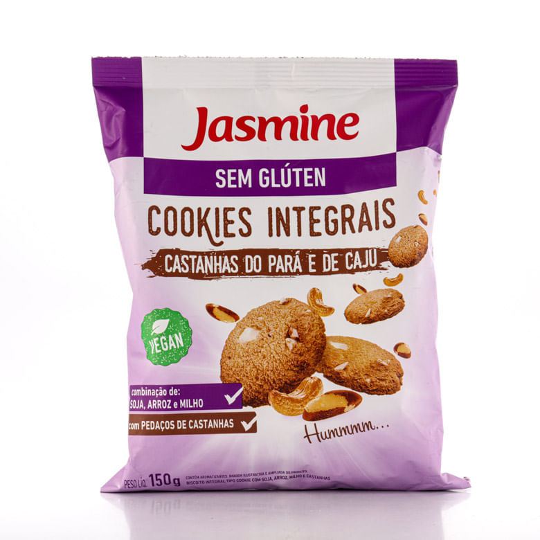 Cookies Jasmine Cookies Integral sem Glúten Castanha do Pará e