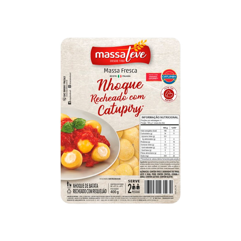 Nhoque de Catupiry com Massa Leve 400G