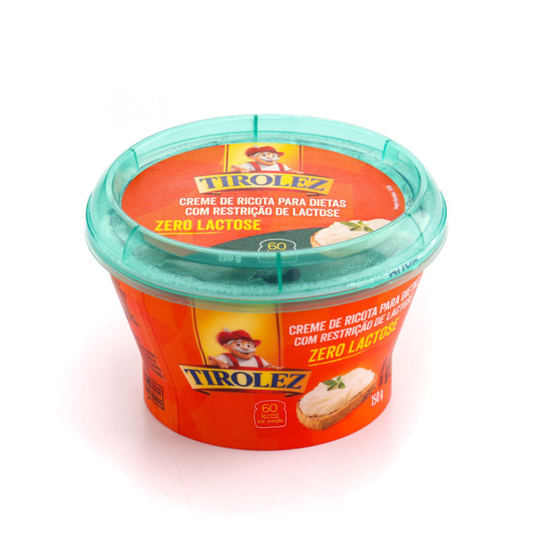 Creme Ricota Tirolez Zero Lactose 150g - Covabra