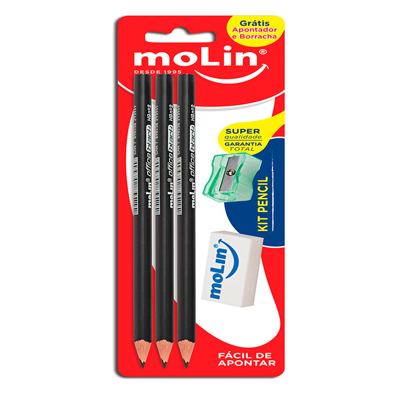 Kit Escolar Molin Pencil com 5 Itens un