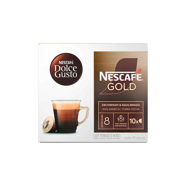 Café Dolce Gusto Gold Intensidade 8 com 10 Capsulas 80g - Covabra