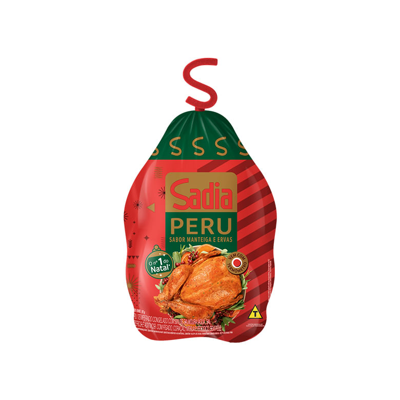 Peru Sadia Temperado Congelado Sabor Manteiga com Ervas 1 Unidade 4,300kg