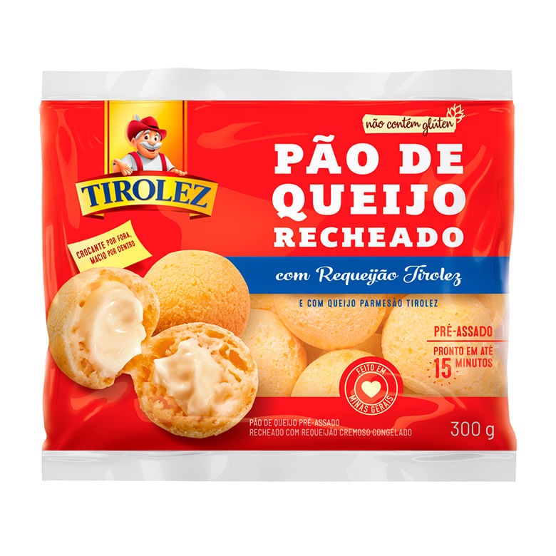Pão de Queijo Tirolez Recheado Requeijão 300g