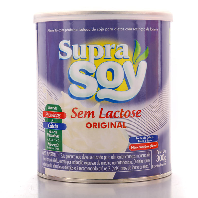 Alimento de Soja Supra Soy sem Lactose 300g - Covabra