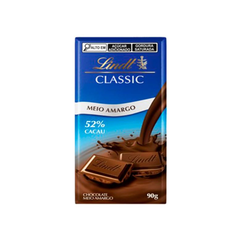 Chocolate Lindt Classic Meio Amargo 90g - Covabra