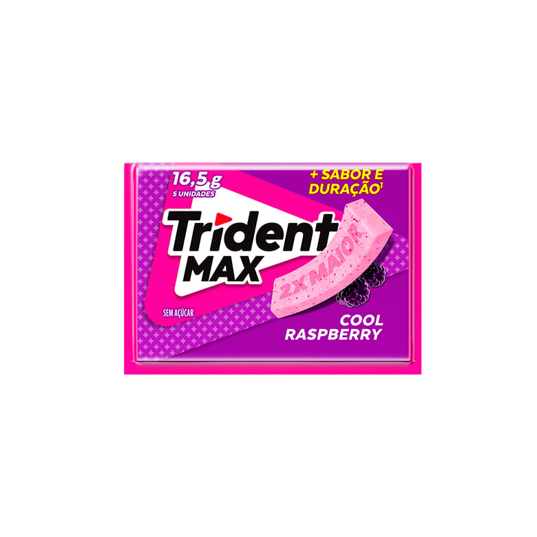 Goma Mascar Trident Max Framboesa 16,5g - Covabra