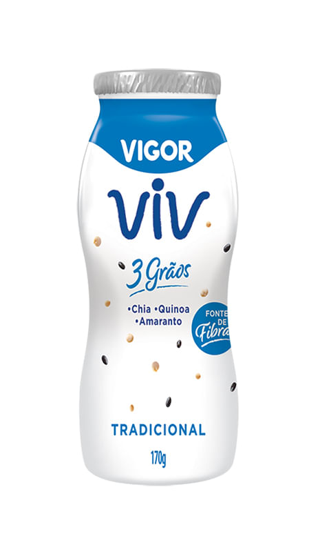 Iogurte Vigor Viv Parcialmente Desnatado 3 Grãos Tradicional 170g