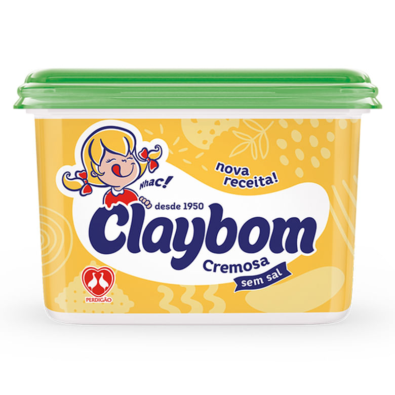 Margarina Cremosa sem Sal Claybom Pote 500 g