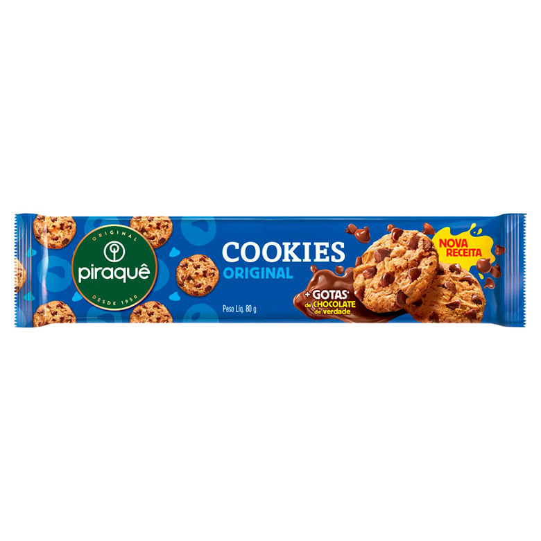 Biscoito Piraque Cookies Original 80g - Covabra