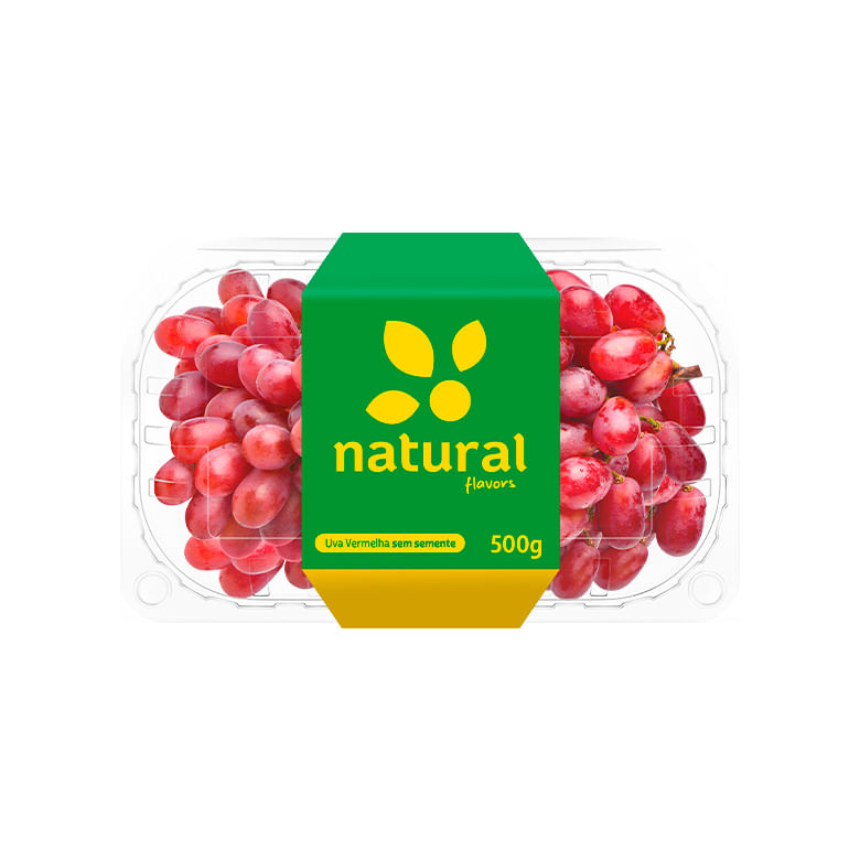Uva Vermelha Sem Semente Natural Flavors Caixa 500g