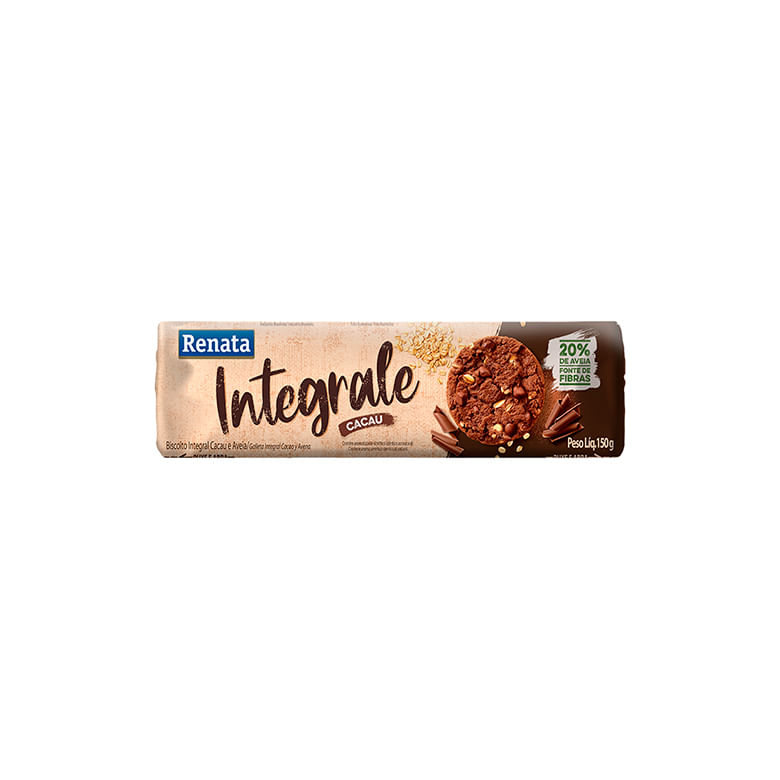 Biscoito Integral Renata Integrale Cacau e Aveia 150g