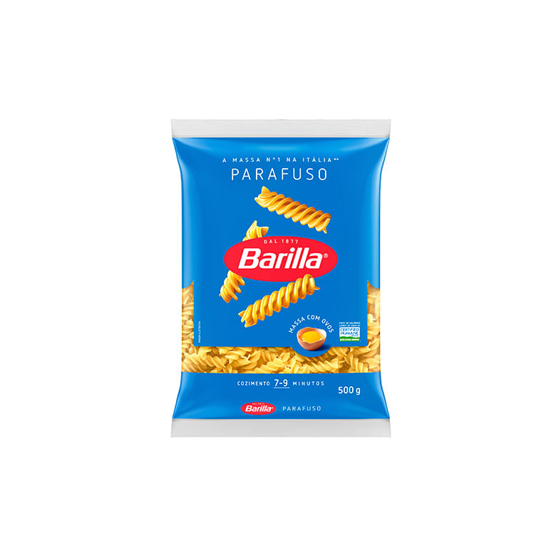Macarrão com Ovos Barilla Parafuso Pacote com 500g