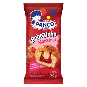 Bolo Panco Bebezinho Recheado com Morango com 2Unidades 70g