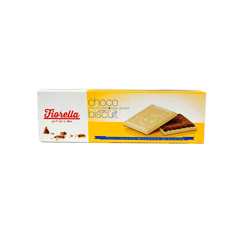 Biscoito Fiorella Choco Biscuit Chocolate Branco 102g - Covabra