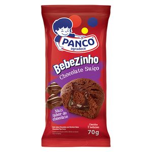 Bolo Panco Bebezinho Chocolate Recheado de Chocolate Suíço com 2Unidades 70g